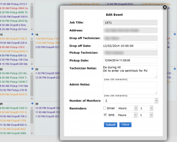 Integrated Scheduling Calendar – Radon Reports